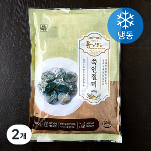 유기방아 쑥인절미 (냉동), 600g, 2개