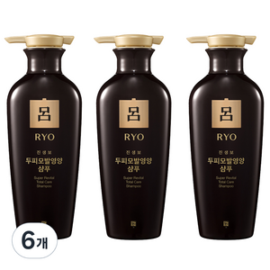 려 진생보 두피모발영양 샴푸, 400ml, 6개