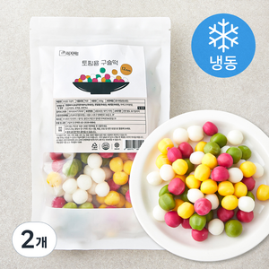 미지떡 토핑용 구슬떡 12mm (냉동), 300g, 2개