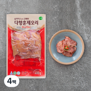 다향오리 훈제오리 슬라이스, 400g, 4팩