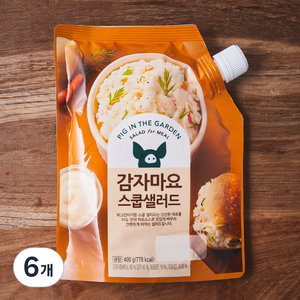 피그인더가든 감자마요 스쿱샐러드, 400g, 6개