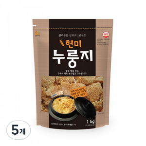 엄마사랑 한끼든든 현미누룽지, 1kg, 5개