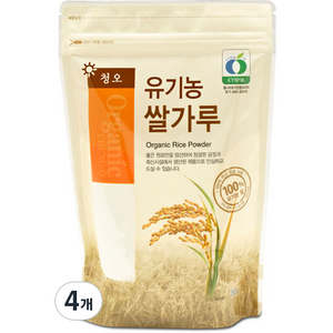 청오건강 유기농 쌀가루, 350g, 4개