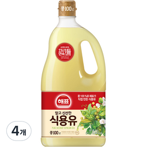 해표 식용유, 1.5L, 4개