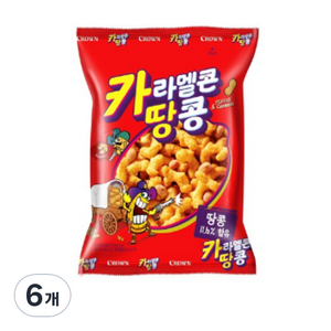 카라멜콘 땅콩, 125g, 6개