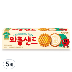 크라운 국희 와플샌드, 87g, 5개