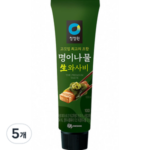 청정원 명이나물 생와사비, 5개, 100g