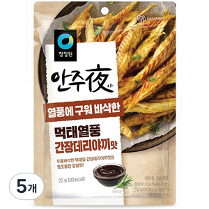 대상 청정원 안주야 먹태열풍 간장데리야끼맛, 25g, 5개