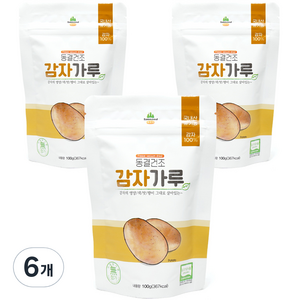 산마을 동결건조 감자가루, 100g, 6개