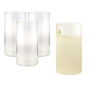 삼호유리 내열유리 유리컵 360ml glass tumbler-3, 4개