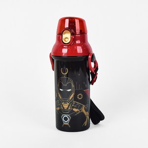 릴팡 마블 원터치 어깨끈 물통 아이언맨, 혼합색상, 450ml, 1개