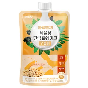 로엘 웰업 하루한끼 식물성 단백질쉐이크 인절미맛, 40g, 1개