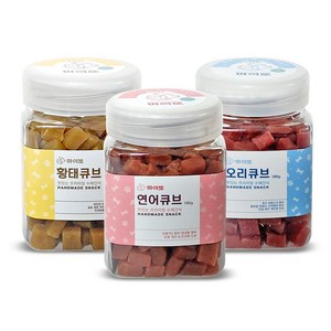 마이또 강아지 수제간식 180g 3종 세트, 1세트, 황태맛, 오리맛, 연어맛