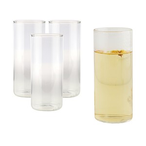 삼호유리 내열유리 유리컵 380ml glass tumbler-2, 4개