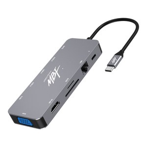 엠비에프 USB C TYPE 11 in 1 멀티 USB허브 MBF-UC11in1, 혼합색상, 1개