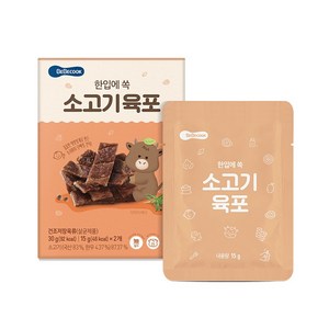 베베쿡 한입에 쏙 소고기 육포 2p, 1개, 30g