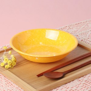 레트로 분식그릇 떡볶이 팝 짜장 그릇, YELLOW, 4개