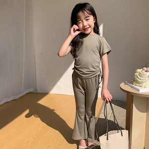 스타빈 여아용 슬림 리본반팔 부츠컷 팬츠 세트