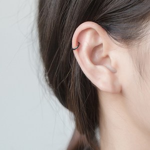 젤루나 써지컬 초슬림 심플 원터치 링 귀걸이 두께 1.2mm x 링 내경 8mm P-03 2p