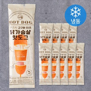 쿠즈락 고구마 치즈 닭가슴살 핫도그 (냉동), 80g, 10팩