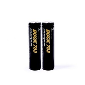 벅703 18650 충전용 배터리 2600mAh, 블랙, 2개