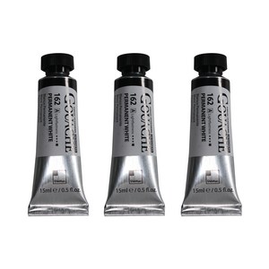 신한화구 전문가 과슈 물감 튜브 A Seies 162 퍼머넌트 화이트 3개입, 15ml, 1색