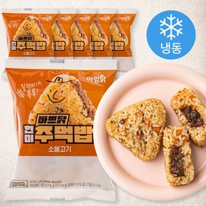 아임닭 바쁘닭 현미 주먹밥 소불고기 (냉동), 100g, 6개