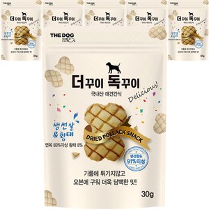 더독 강아지 더꾸이 독꾸이 생선살 간식 30g, 황태맛, 6개