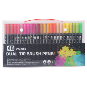 동아피엠에스 DUAL TIP BRUSH PENS, 1개, 48색