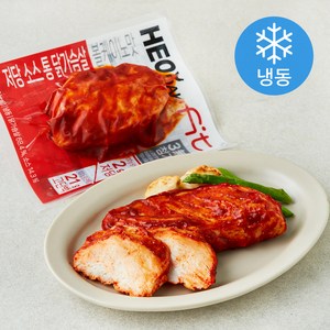 허닭 FIT 저당 소스 통 닭가슴살 볼케이노맛 (냉동), 100g, 1개입, 5개