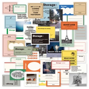 인디고 스토리지 커스텀 다꾸 스티커 팩 40종 세트, 혼합색상, 1세트