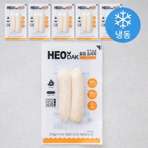 허닭 닭가슴살 칼집 소세지 치즈맛 2입 (냉동), 100g, 6팩