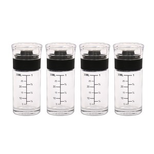 키텐실 시노글라스 미니 오일병 50ml, 블랙, 4개