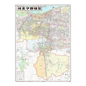 지도닷컴 서초구 관내도 코팅형 소 78 x 110 cm, 1개