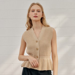 엽페 여성용 FLARE VEST CARDIGAN