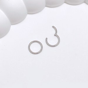 젤루나 써지컬 초슬림 베이직 기본 세그먼트 원터치링 귀걸이 6 x 0.8 mm P-15 2p