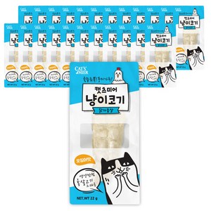 캣츠미어 냥이코기 닭가슴살 고양이 간식, 오징어맛, 22g, 24개