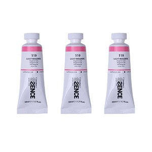 신한에쎈스 아크릴 컬러 물감 Tube A 시리즈 라이트 마젠타 3p, 1색, 50ml