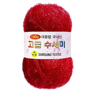 yarna 대용량 고급 수세미 100g, 레드, 1개