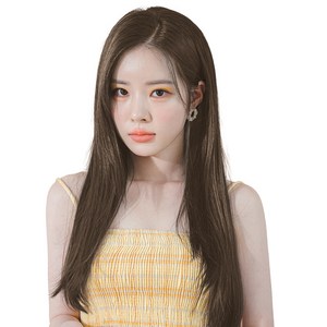 가발나라 여성용 반가발 롱 스트레이트, 내츄럴브라운, 1개