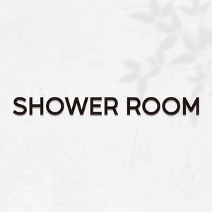 마마픽스 아크릴 도어사인 표지판 블랙, 1개, SHOWER ROOM