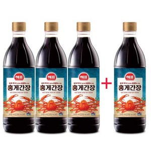 사조해표 홍게간장 500ml 3+1개 / 간장/감칠맛 간장 / 국물요리 만능간장, 3개