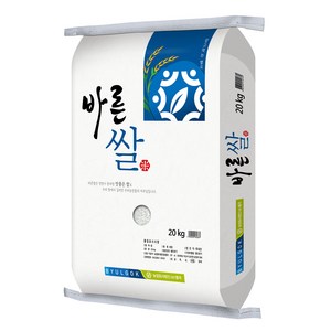 바른쌀 신동진쌀 단일품종, 20kg, 1개