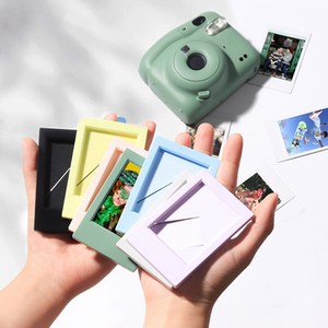 파스텔 프레임 스탠드 포카 액자 탁상용 미니 DIY 가벼운 포토카드 테이블 소형 바인더, 블랙, 3개