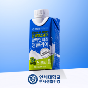 연세헬스케어 당클리어 구수한맛 200ml 연세 단백질 당뇨 환자 당 건강식 식품 활력, 1박스