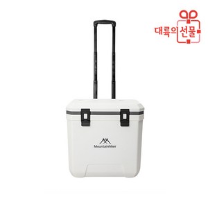 마운틴하이커 대용량 캐리어 바퀴 아이스박스 36L 휴대용 아이스박스 캠핑용 보냉 가방, SZK873 (화이트)