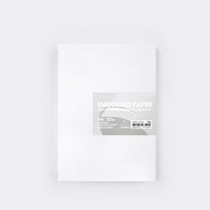 PaperPhant 도톰한 질감(나무 껍질) 있는 화이트 용지, 120g A4 50매