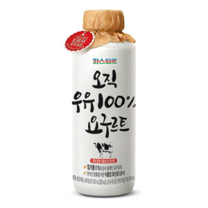 파스퇴르 오직 우유100% 요구르트, 8개, 500ml