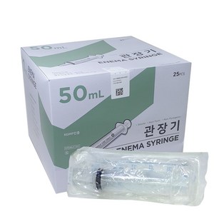 한국백신 일회용주사기 50cc 관장기 25개입, 1개