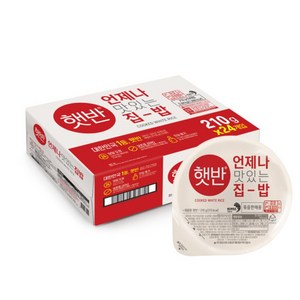 [햇반] 흰쌀밥 즉석밥, 210g, 24개